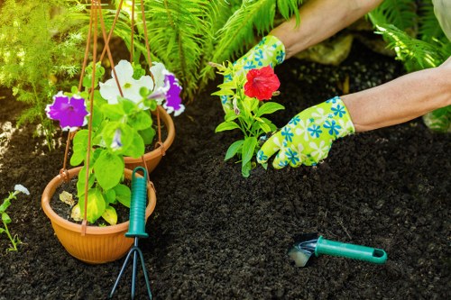 Gardeners Bloomsbury team applying safe work practices outdoors